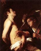BAGLIONE, Giovanni St Sebastian Healed by an Angel  ed Norge oil painting reproduction